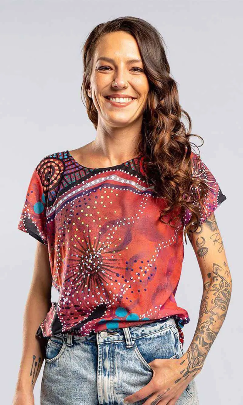Aboriginal Art Fashion Top Leaders