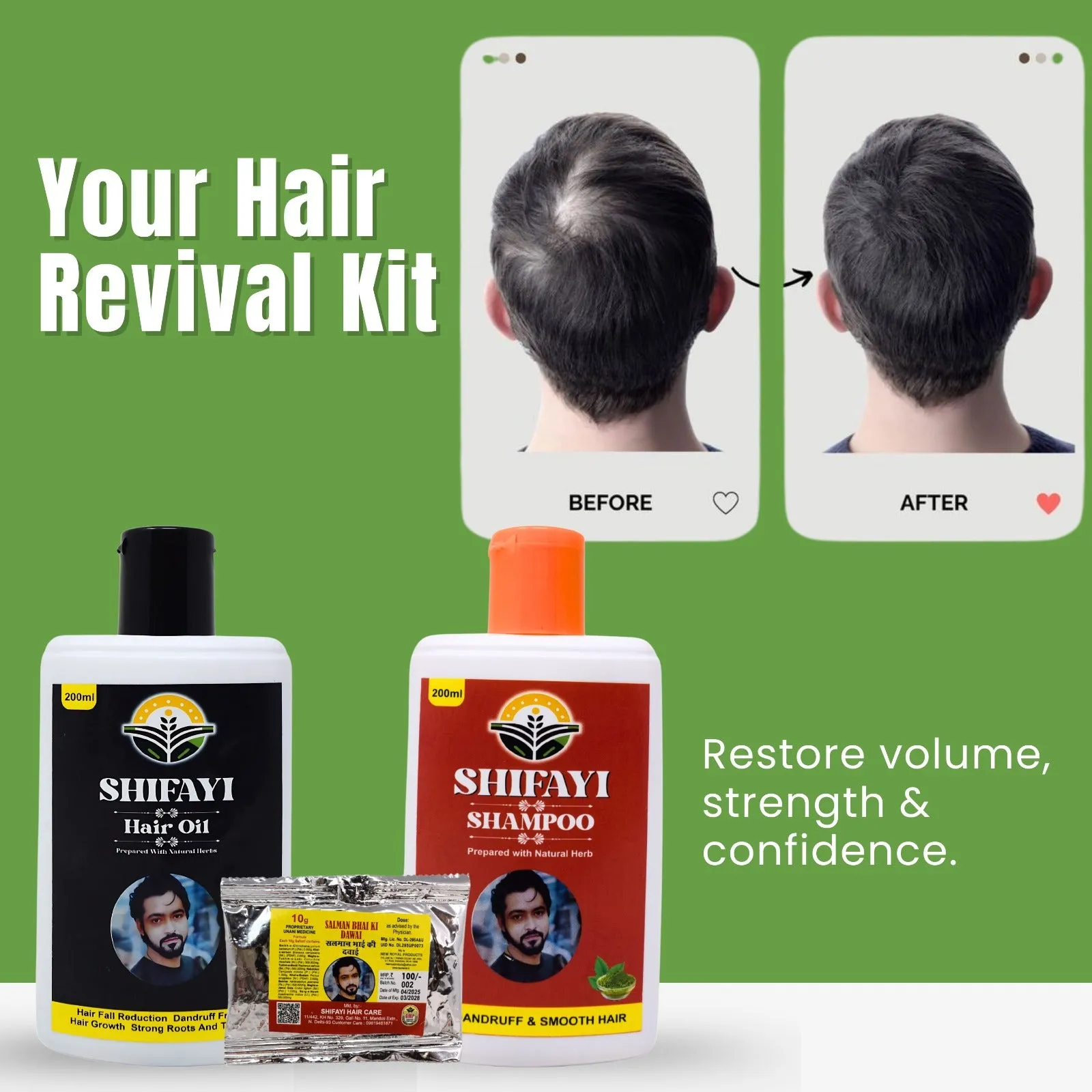 Shifayi Herbal Hair Care – Oil, Shampoo