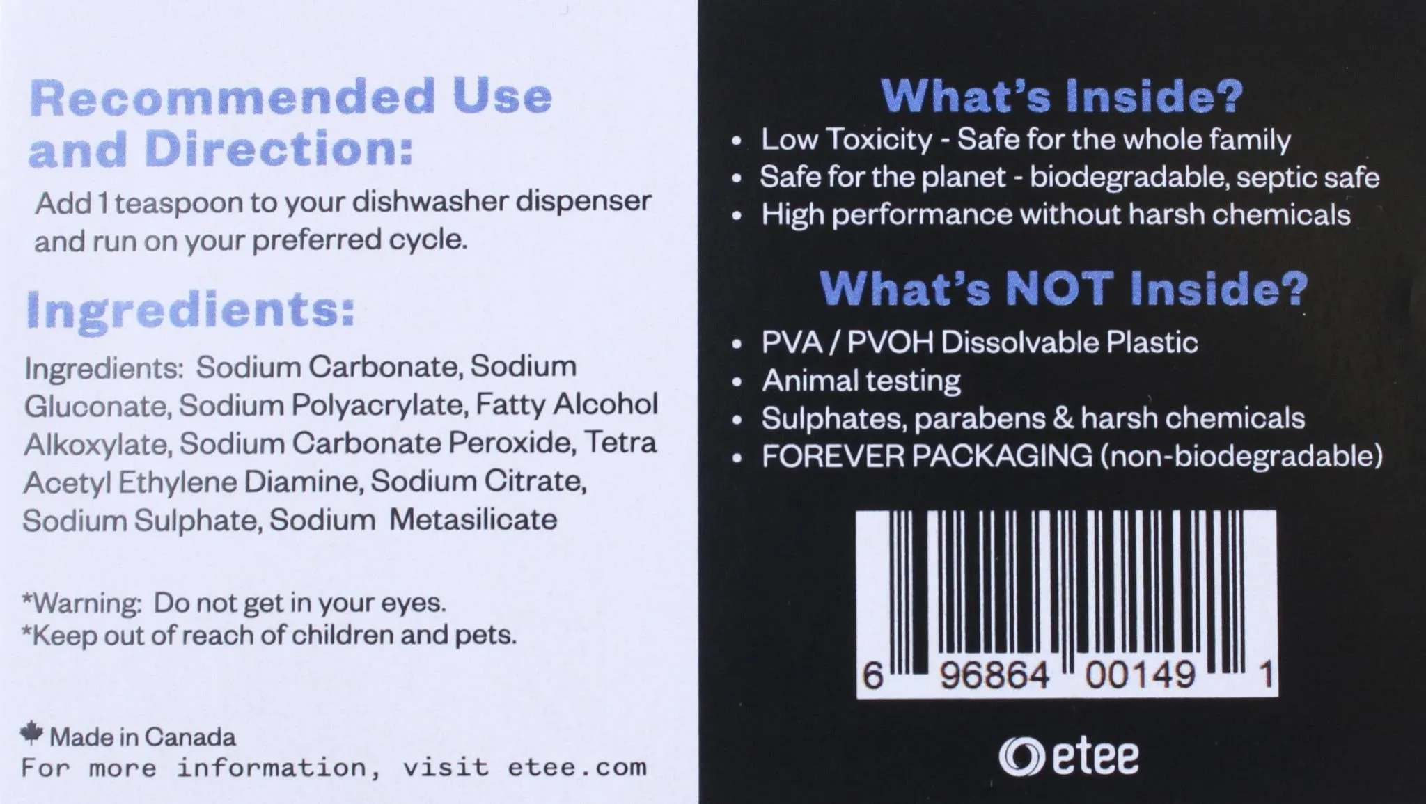 Super Concentrated Dishwasher Detergent
